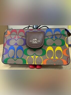 Coach Multicolor Signature C Small Crossbody Bag 🌈🦄